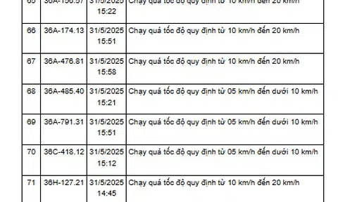 161 xe có biển số sau vi phạm cùng 1 lỗi trên các tuyến quốc lộ nhanh chóng nộp phạt nguội theo Nghị định 168